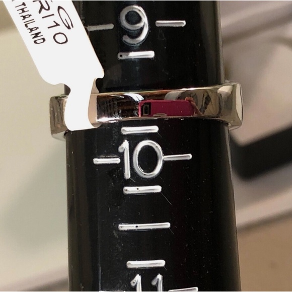 3/$40 VTG 70s Womens Ring Rhodium Plated Silver Clear Cubic Zirconia Stones 9.5 - Picture 8 of 12